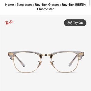Ray-Ban Clubmasters Gold & Clear